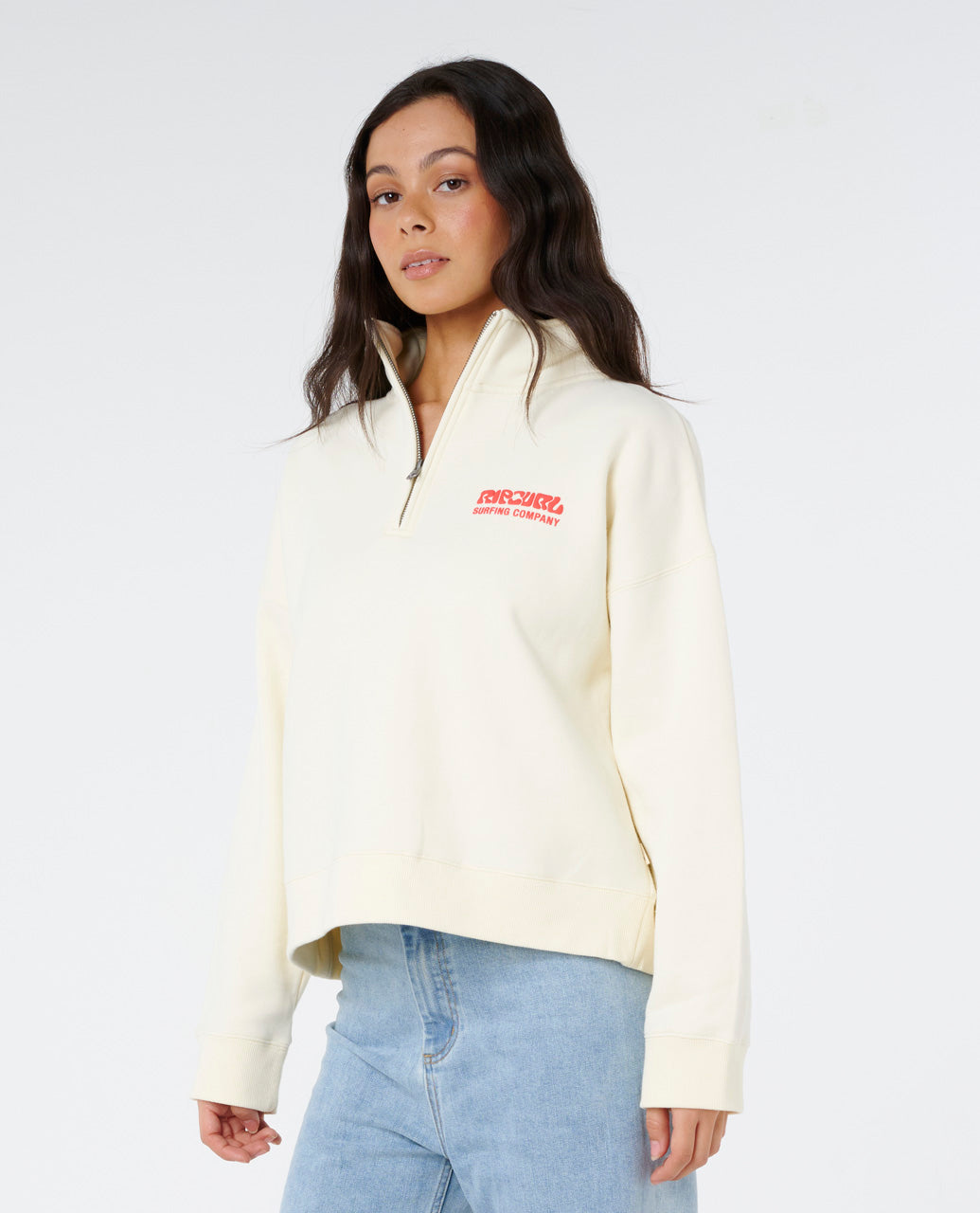 SURF PUFF 1/4 ZIP - cayenne