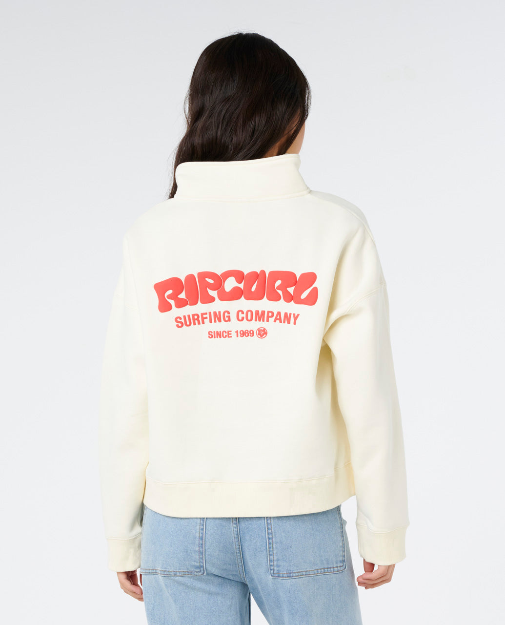 SURF PUFF 1/4 ZIP - cayenne