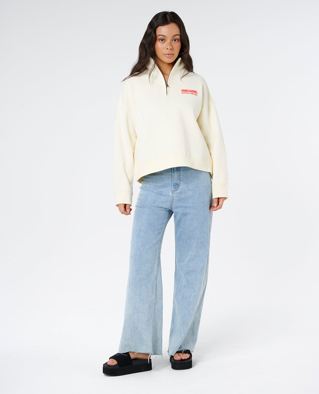 SURF PUFF 1/4 ZIP - cayenne
