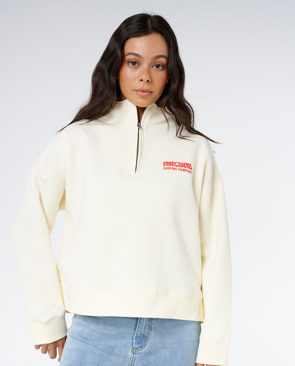 SURF PUFF 1/4 ZIP - cayenne