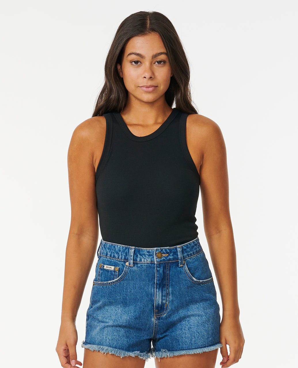 CLASSIC RIBBED TANK - black