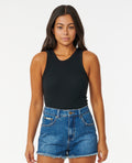 CLASSIC RIBBED TANK - black
