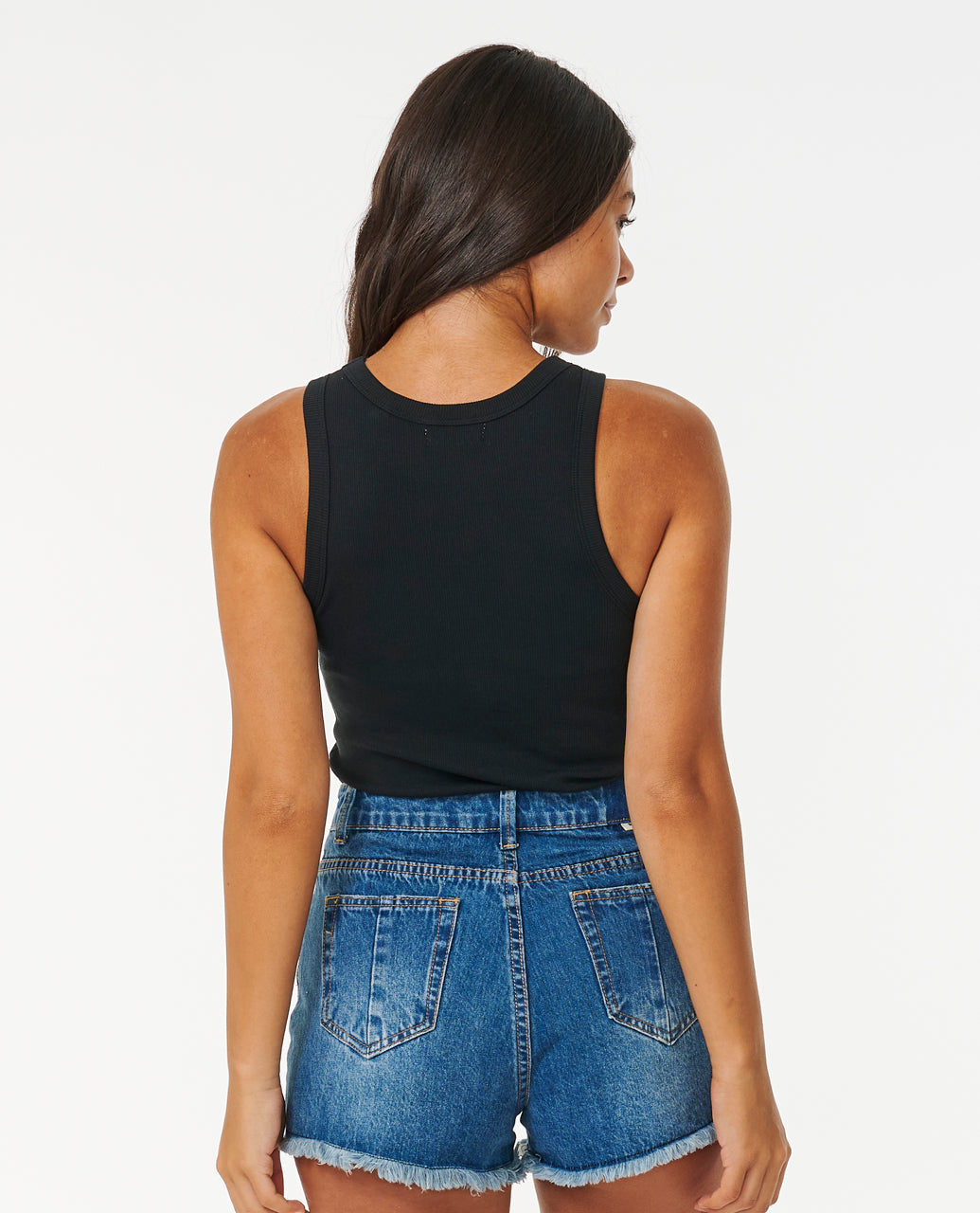 CLASSIC RIBBED TANK - black