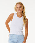 CLASSIC RIBBED TANK - optical white