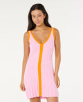 SUNSET LUAU KNIT DRESS - pink