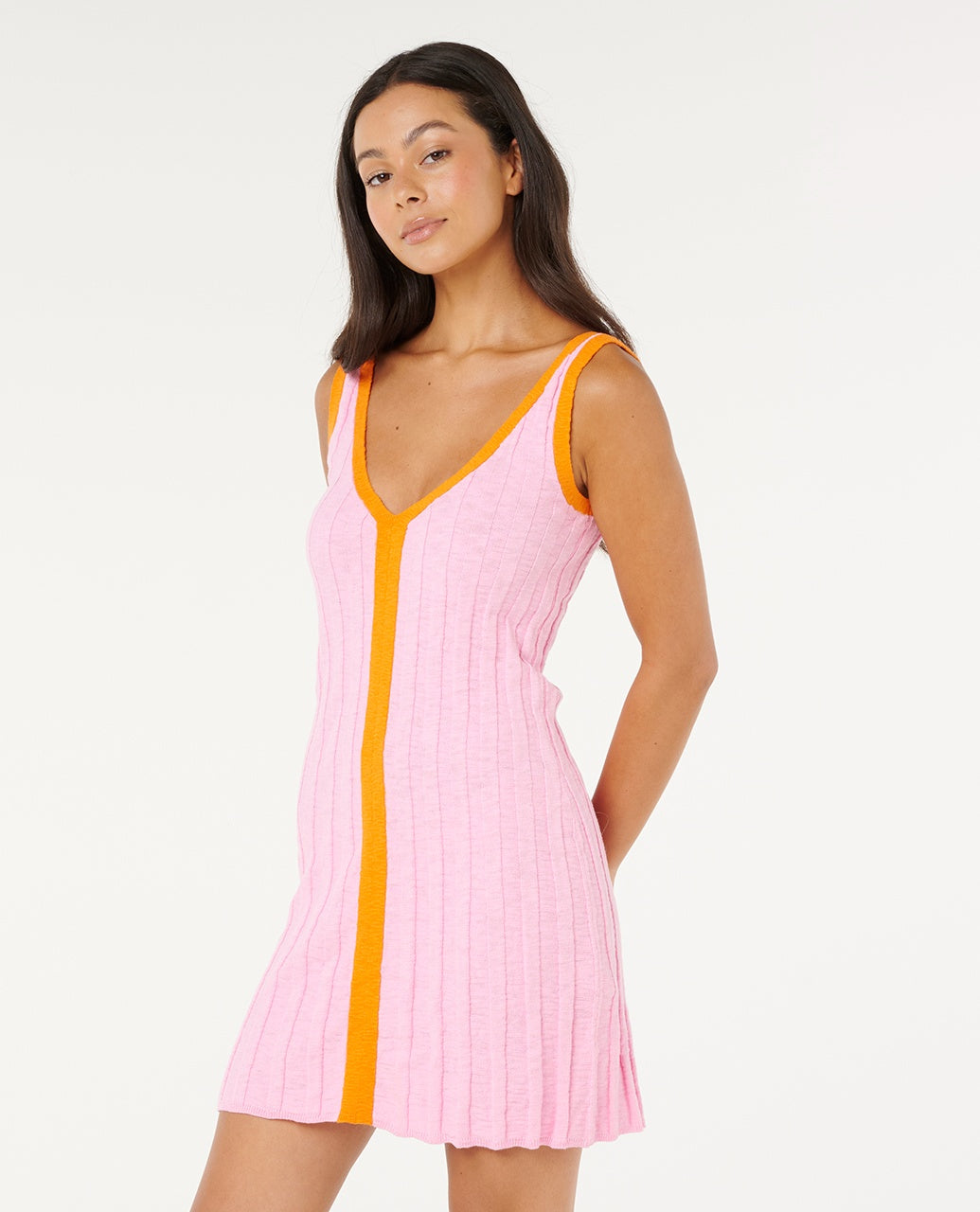 SUNSET LUAU KNIT DRESS - pink