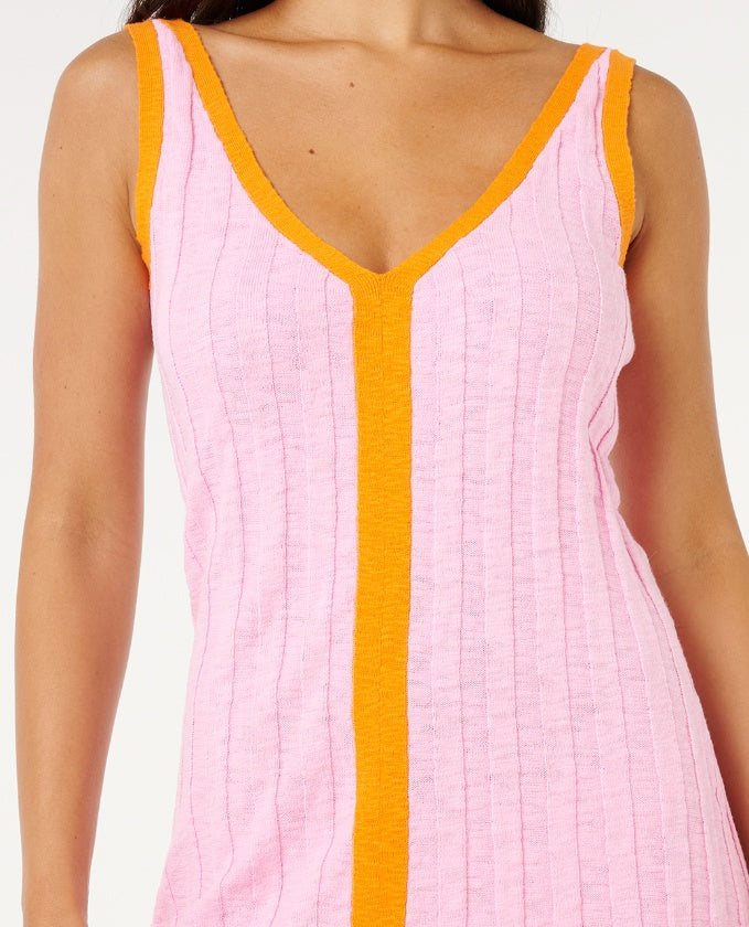SUNSET LUAU KNIT DRESS - pink