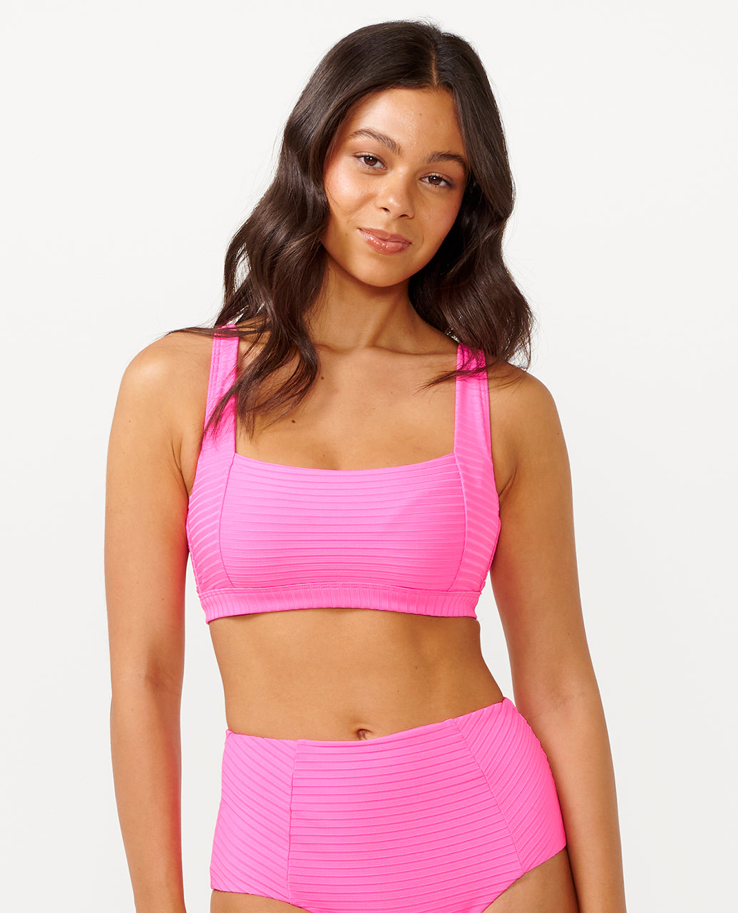 PREMIUM SURF D DD CROP - hot pink