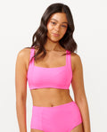 PREMIUM SURF D DD CROP - hot pink