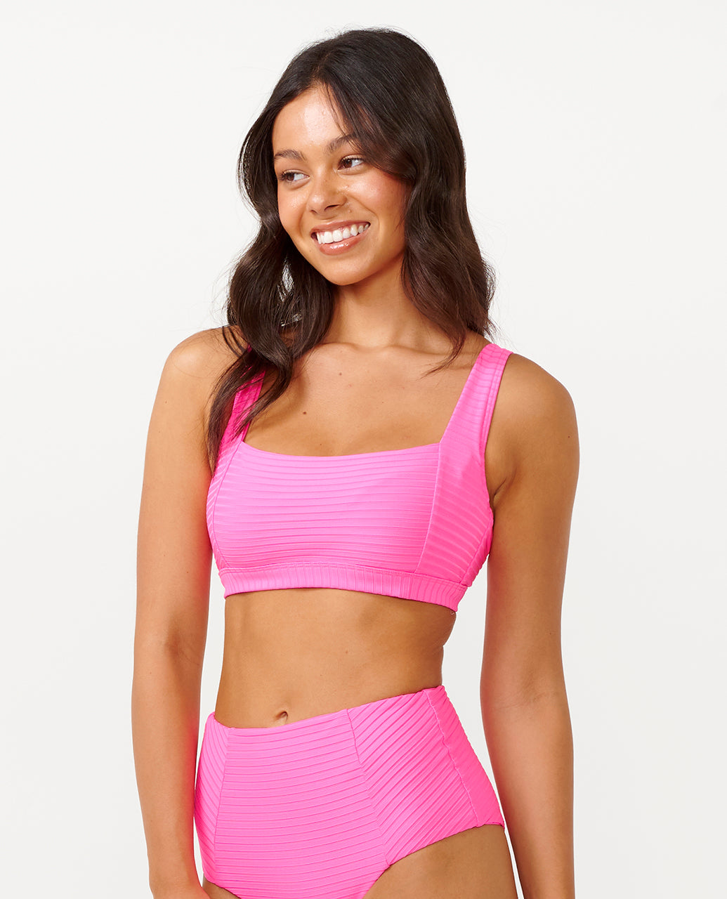 PREMIUM SURF D DD CROP - hot pink