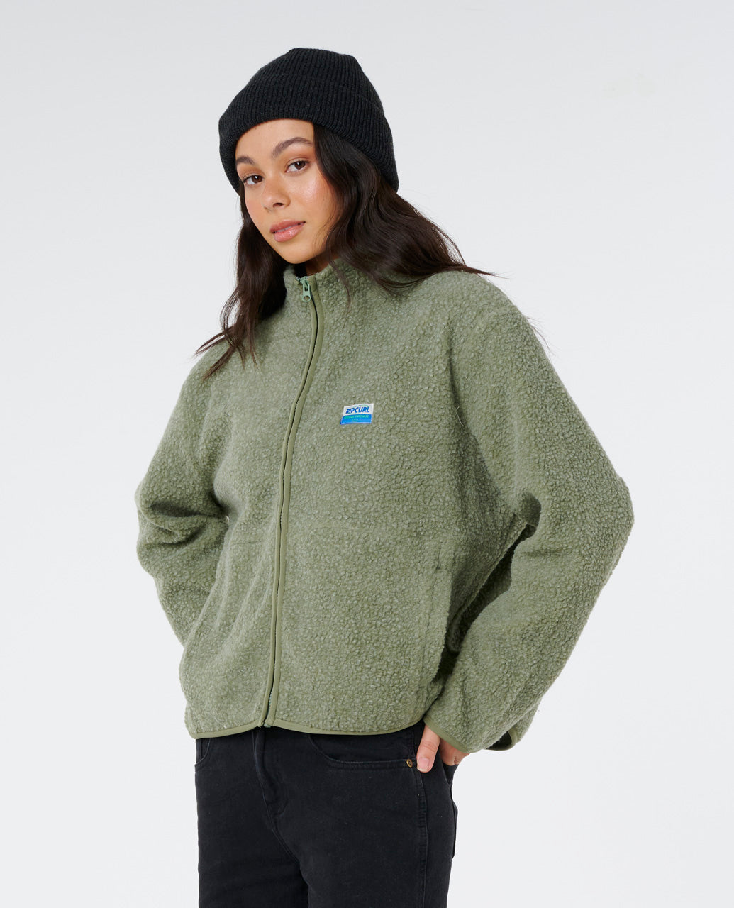 EVERY DAY ZT POL FLEECE - olive