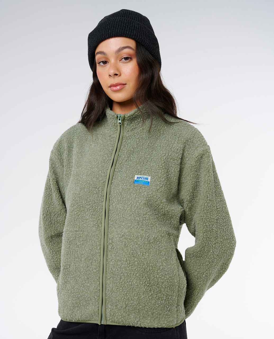 EVERY DAY ZT POL FLEECE - olive