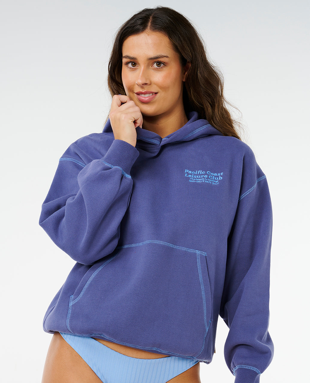 PACIFIC OVERSIZED HOOD - navy