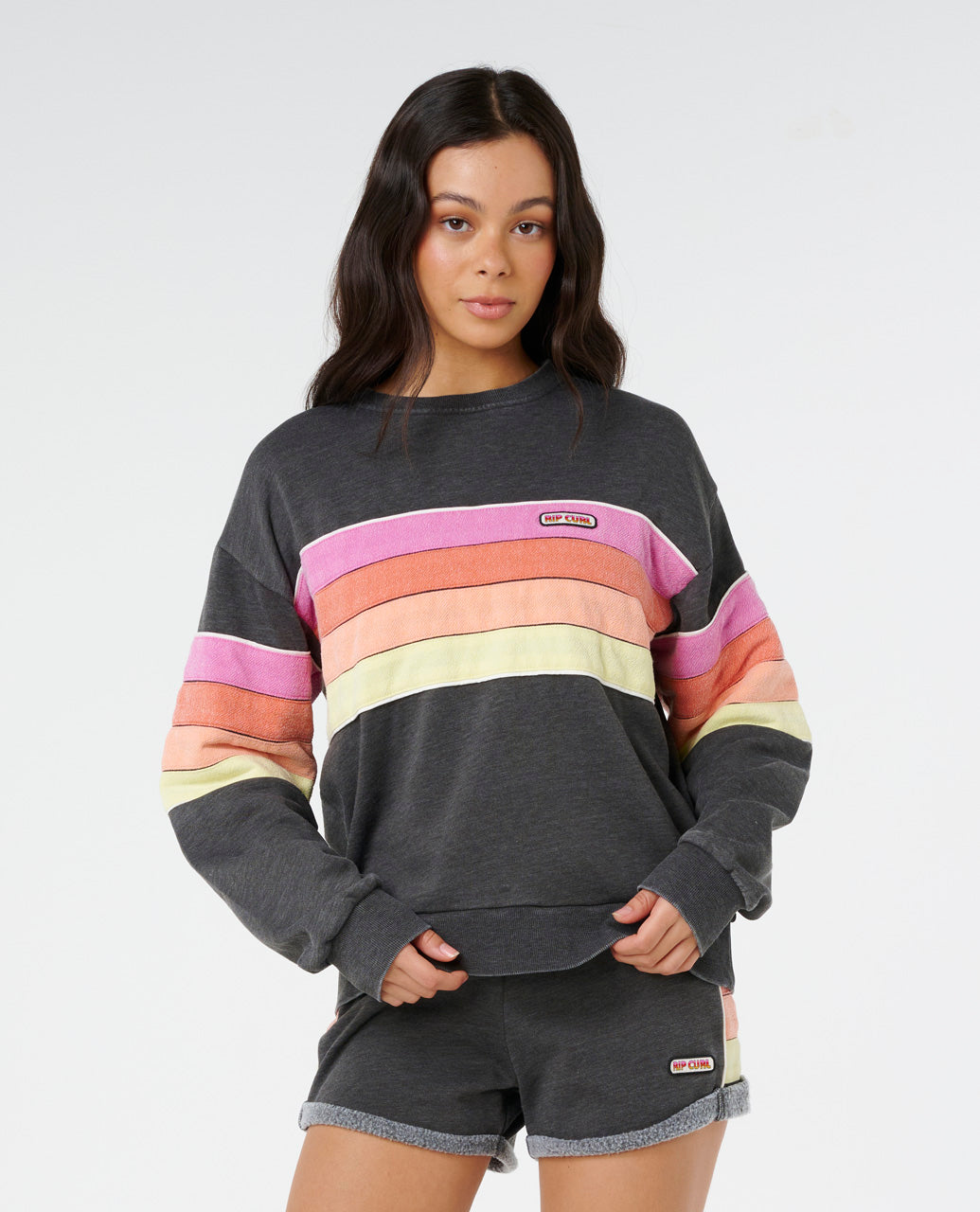 SURF REVIVAL RELAXED CREW - washed black