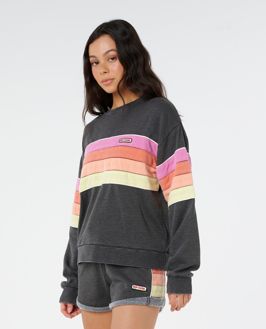 SURF REVIVAL RELAXED CREW - washed black