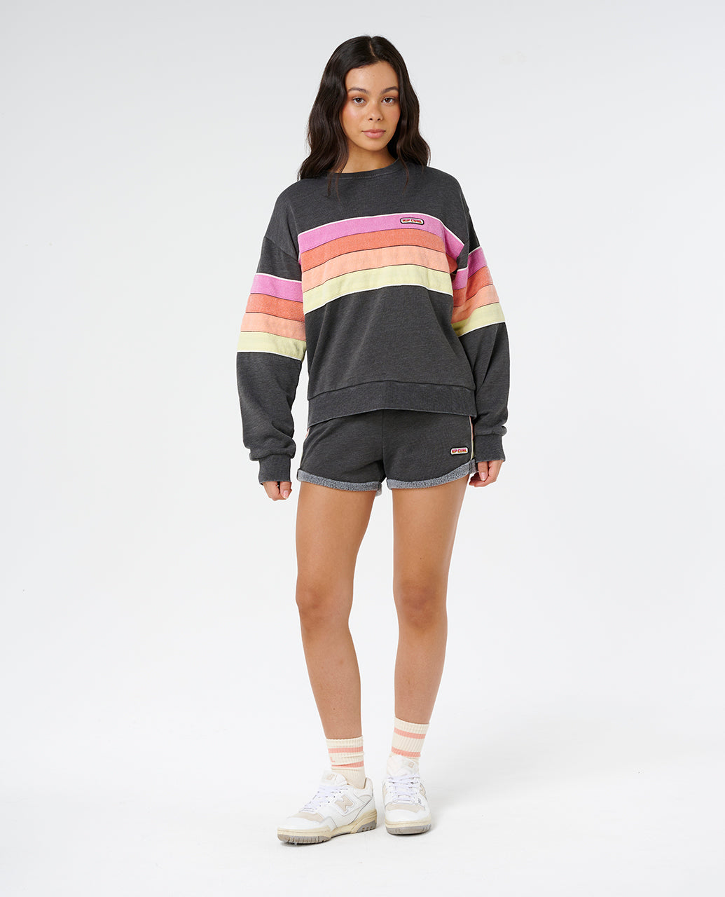 SURF REVIVAL RELAXED CREW - washed black
