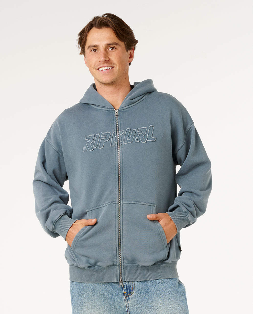 LIQUID TRIPS ZIP TH HOOD - pine night