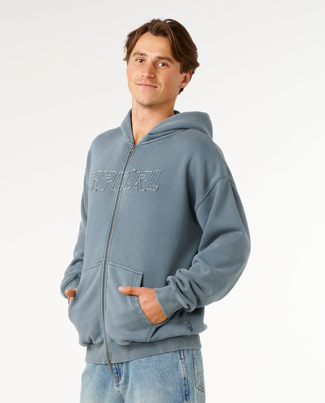 LIQUID TRIPS ZIP TH HOOD - pine night