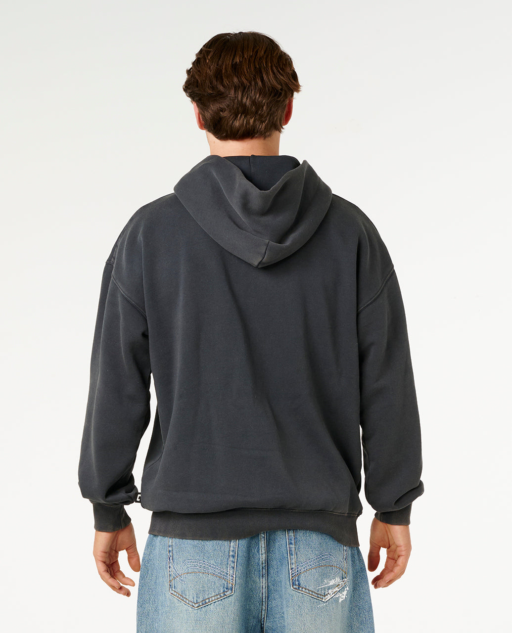 LIQUID TRIPS ZIP TH HOOD - washed black