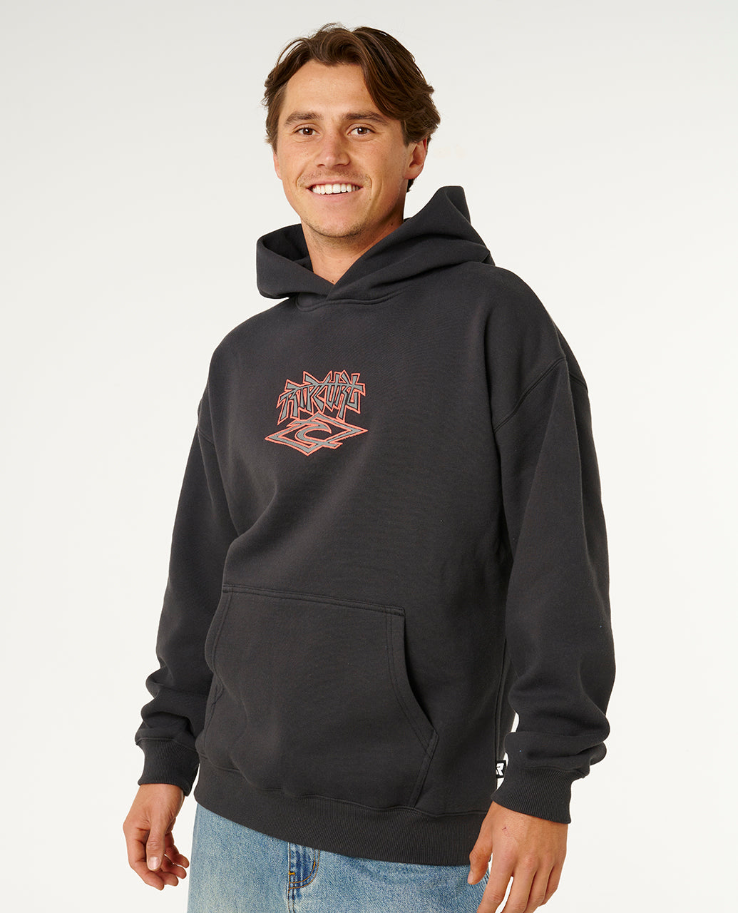 LIQUID TRIPS HOOD - washed black