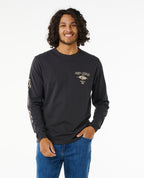 FADE OUT ICON L/S TEE - black/sand