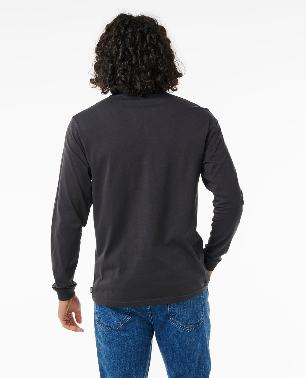 FADE OUT ICON L/S TEE - black/sand