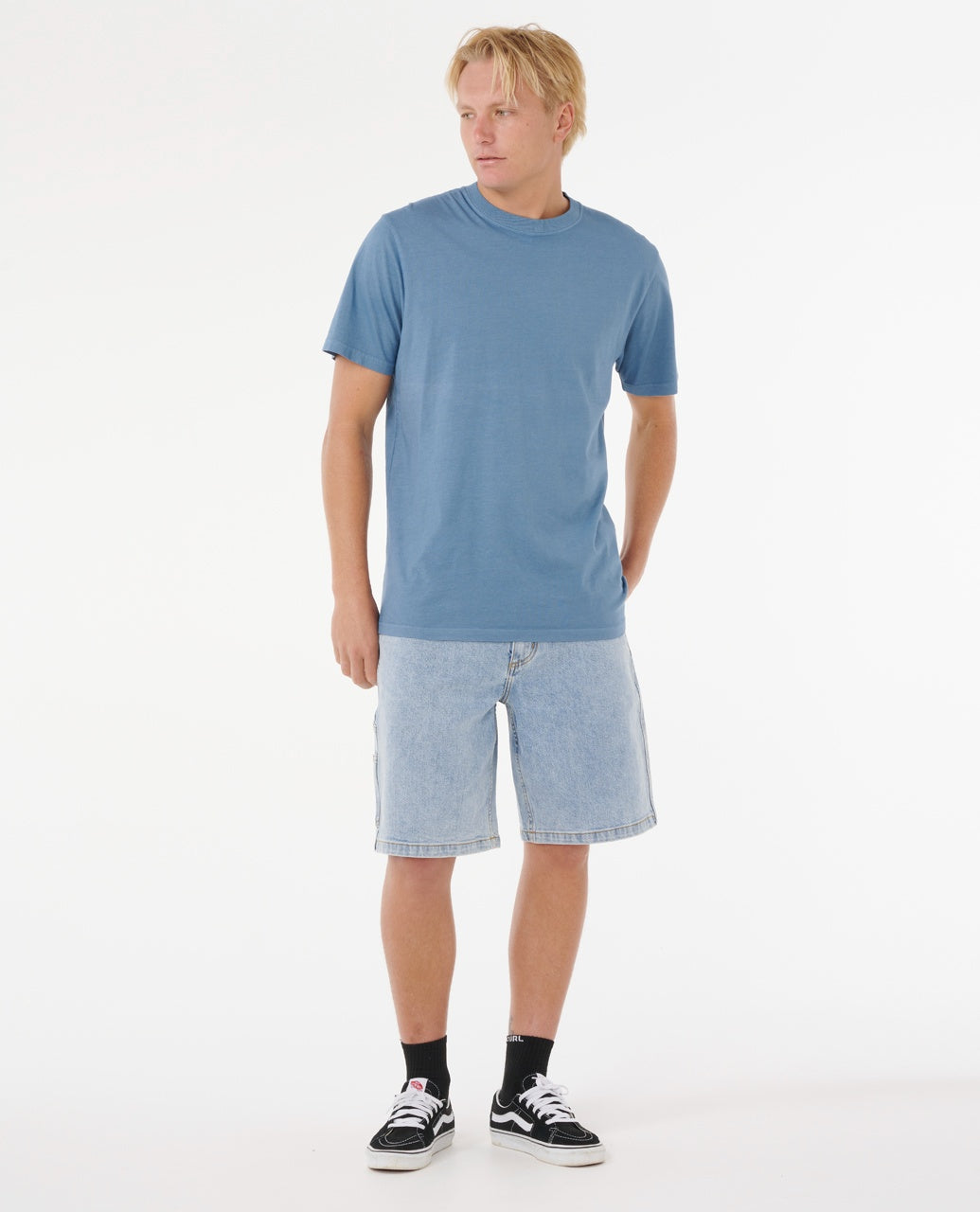 PLAIN II WASH T - bluefin