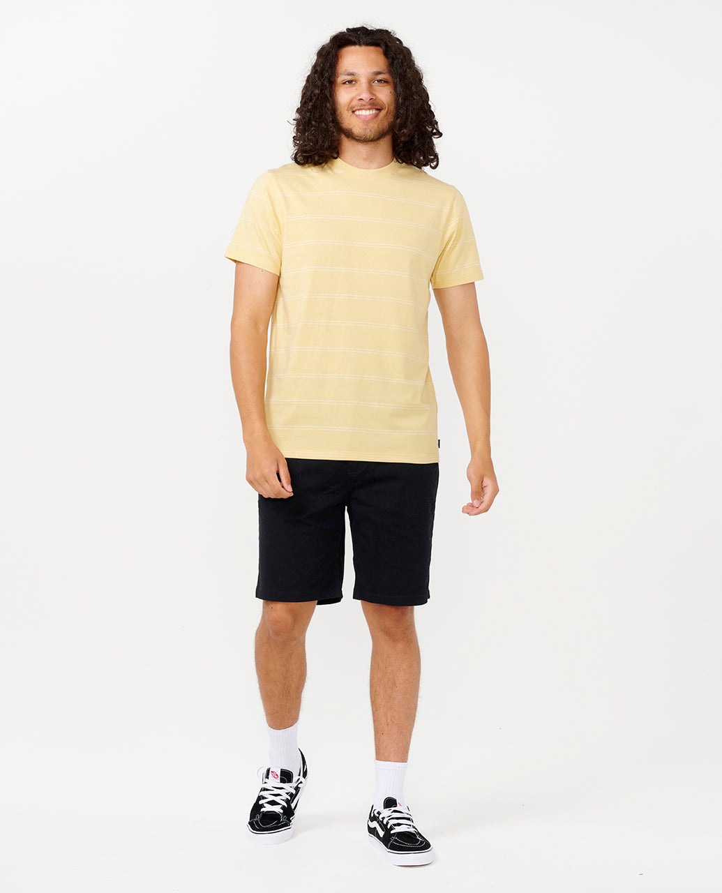 PLAIN STRIPE TEE - straw