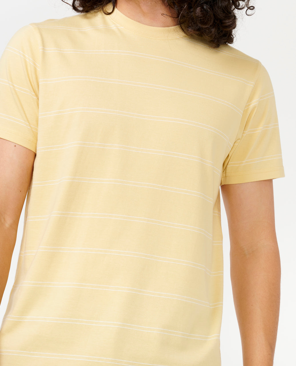 PLAIN STRIPE TEE - straw