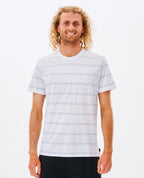 PLAIN STRIPE TEE - white/blue
