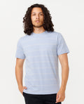 PLAIN STRIPE TEE - spray blue