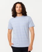 PLAIN STRIPE TEE - spray blue