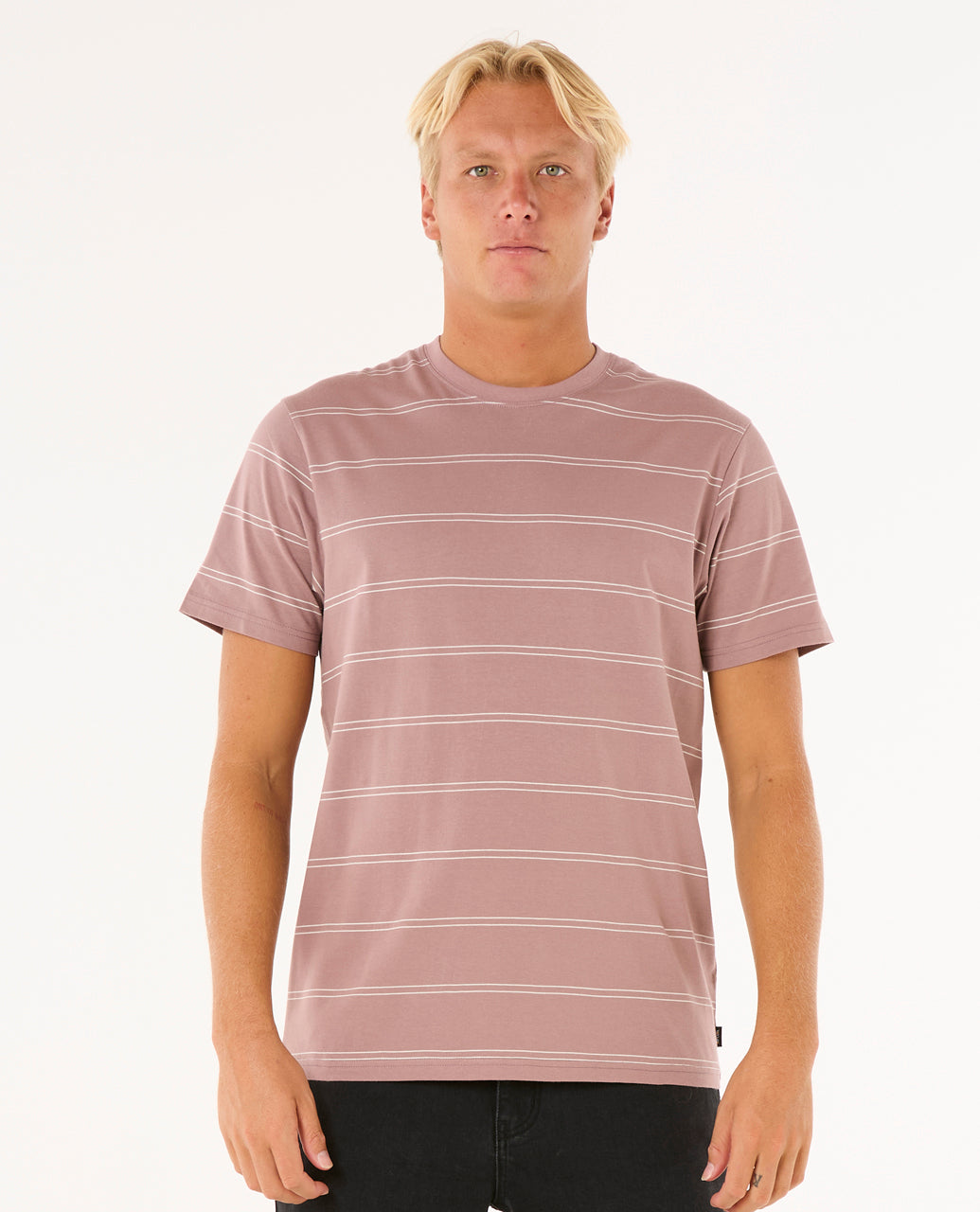 PLAIN STRIPE TEE - twilight mauve