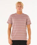 PLAIN STRIPE TEE - twilight mauve