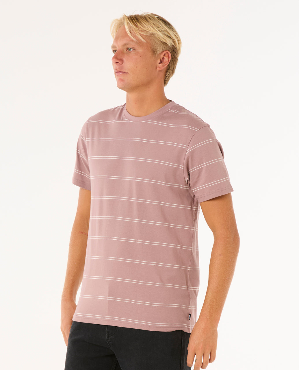 PLAIN STRIPE TEE - twilight mauve