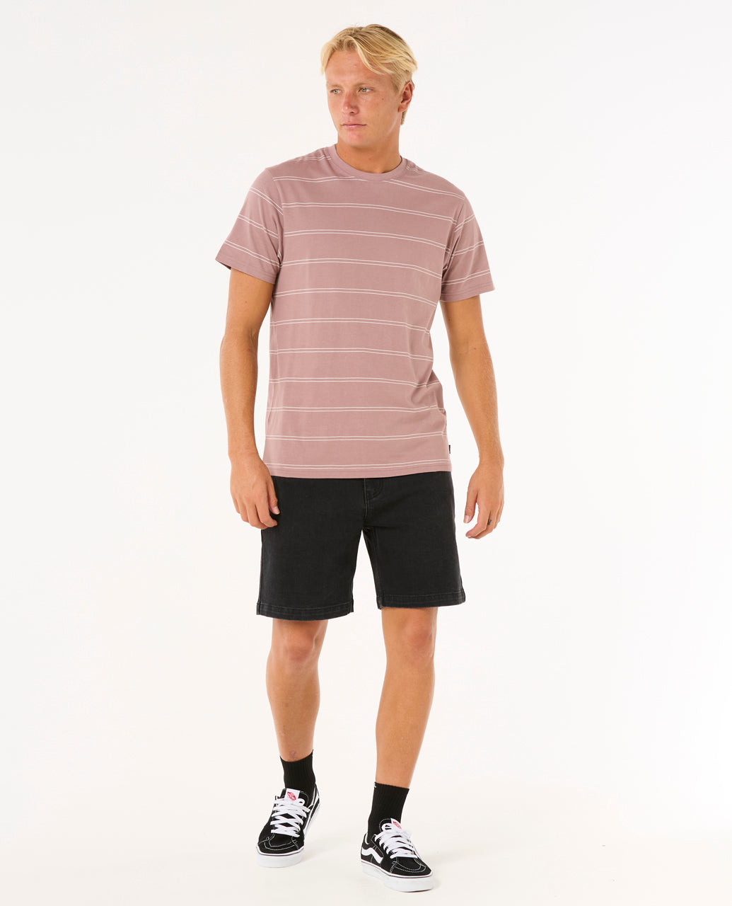 PLAIN STRIPE TEE - twilight mauve