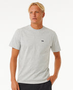 PLAIN POCKET TEE - grey marle