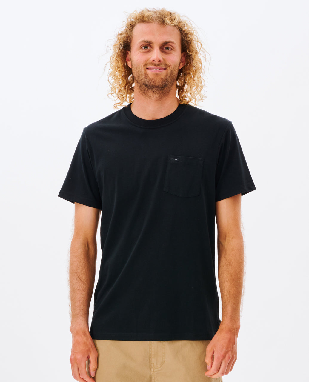 PLAIN POCKET TEE - black