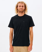 PLAIN POCKET TEE - black