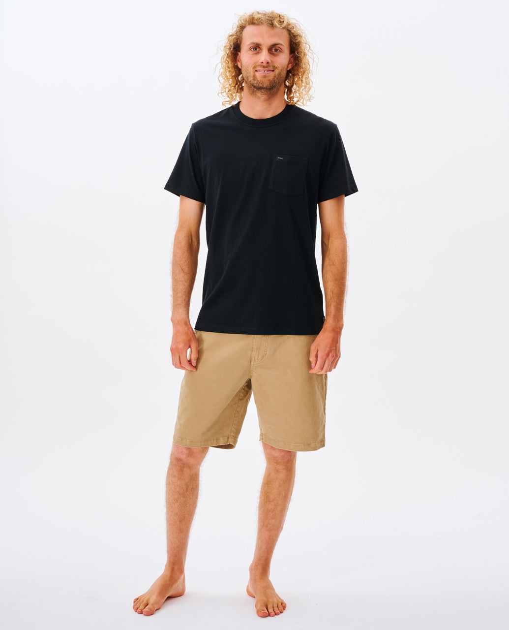 PLAIN POCKET TEE - black