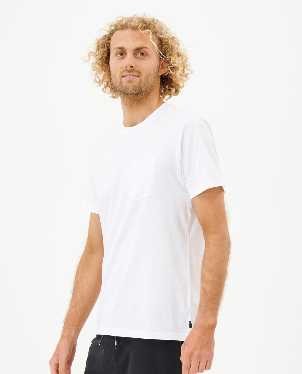 PLAIN POCKET TEE - white