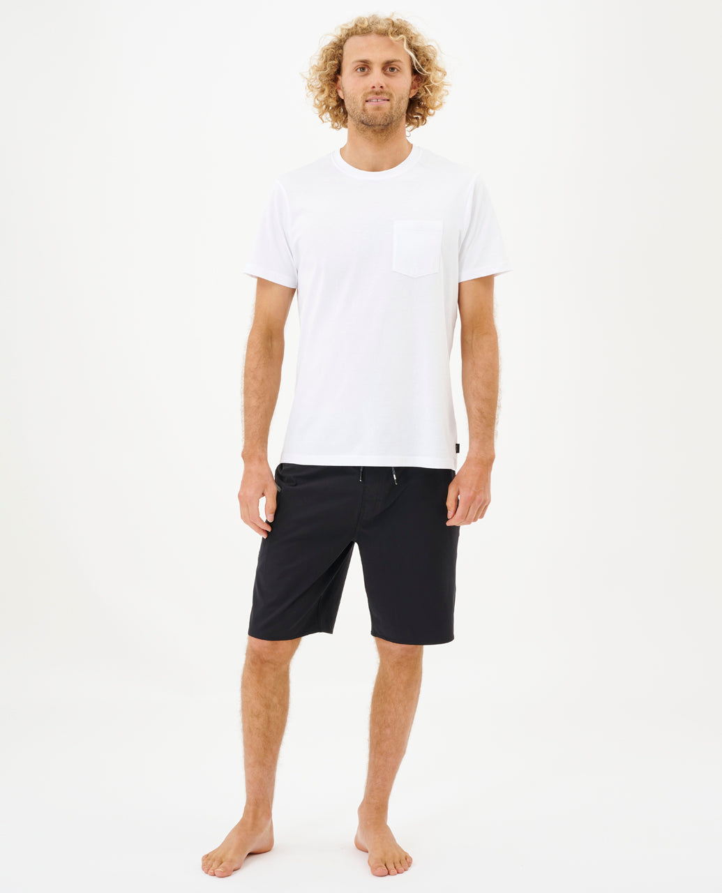PLAIN POCKET TEE - white