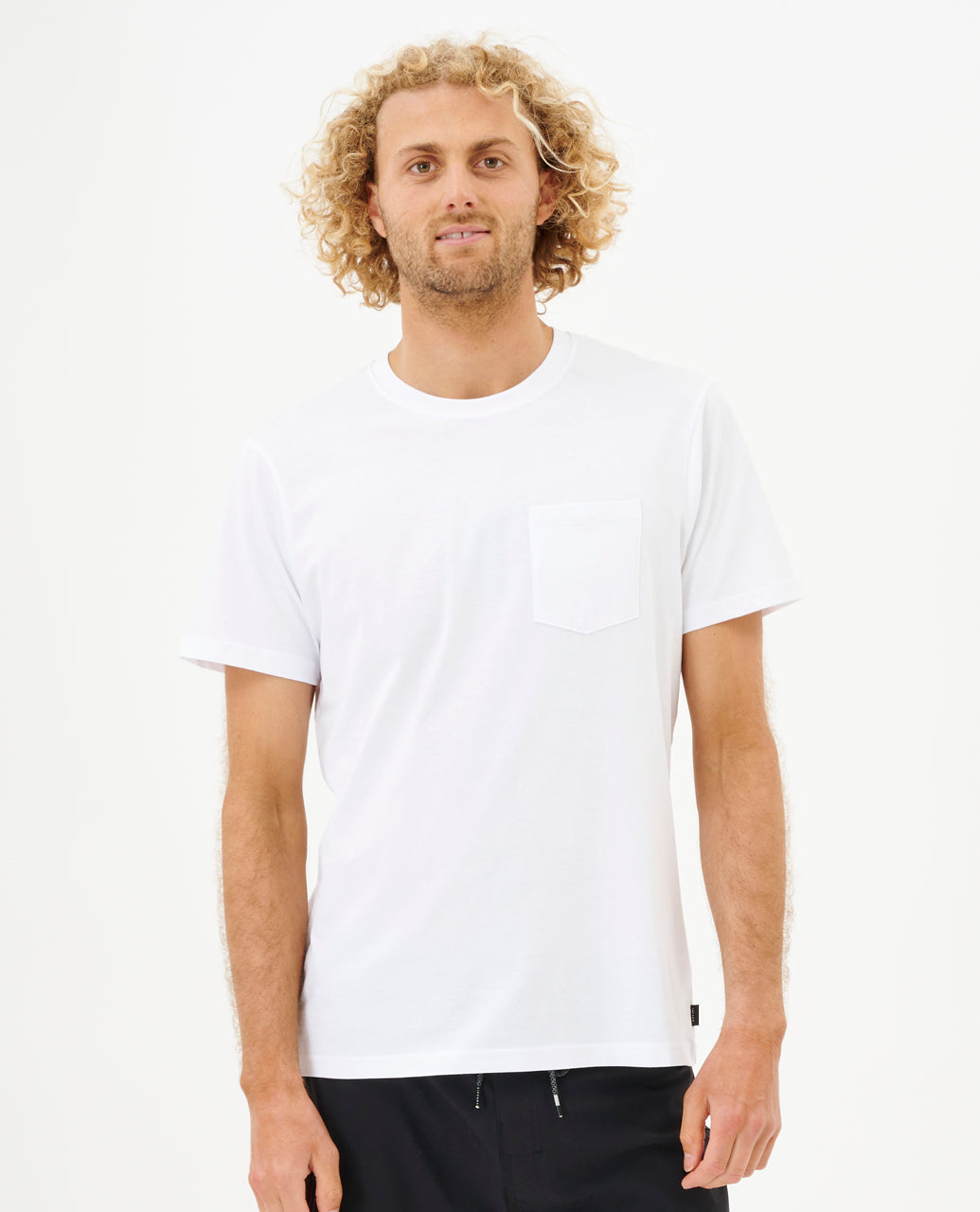 PLAIN POCKET TEE - white
