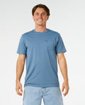 PLAIN POCKET TEE - bluefin