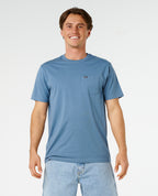 PLAIN POCKET TEE - bluefin