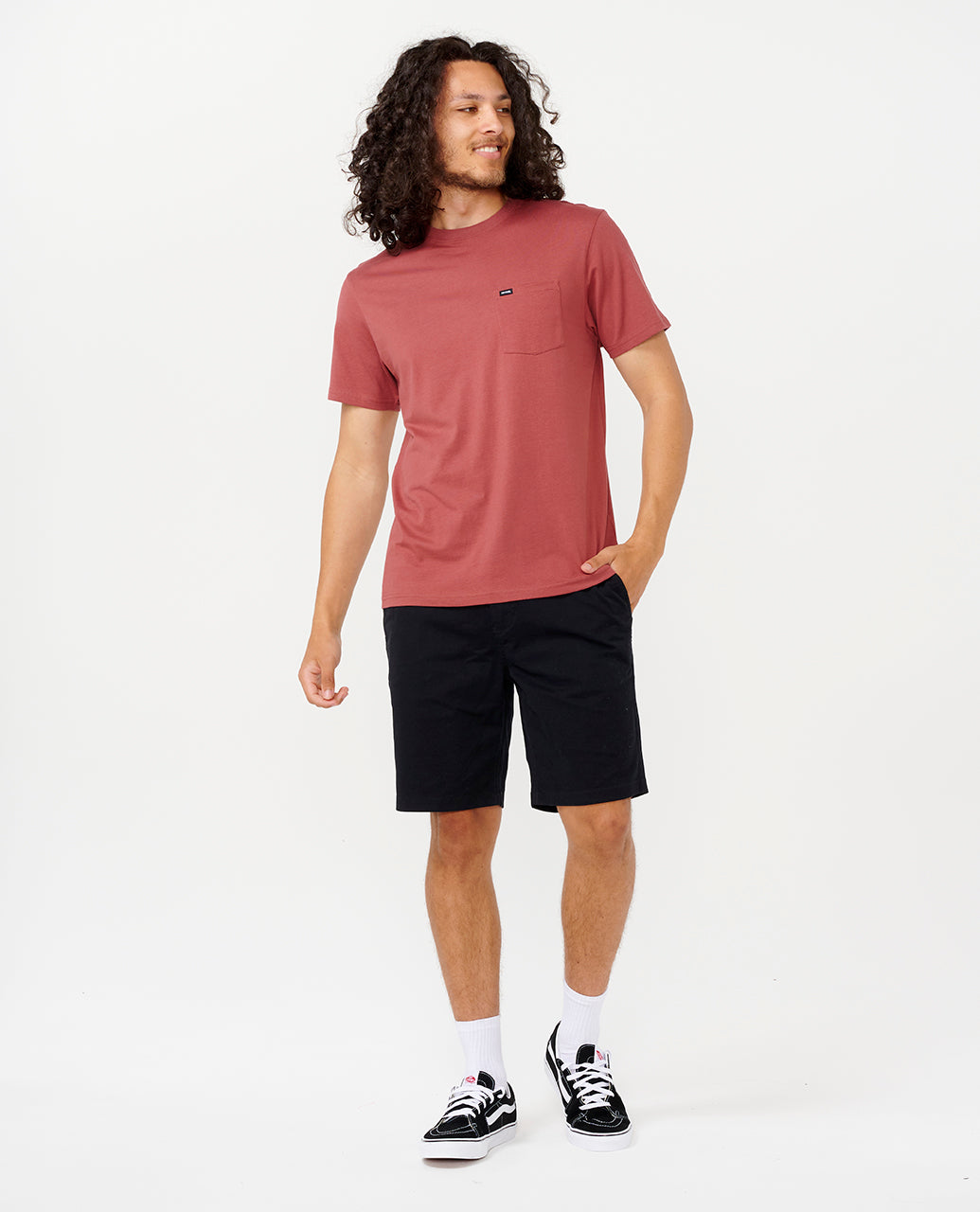 PLAIN POCKET TEE - apple butter