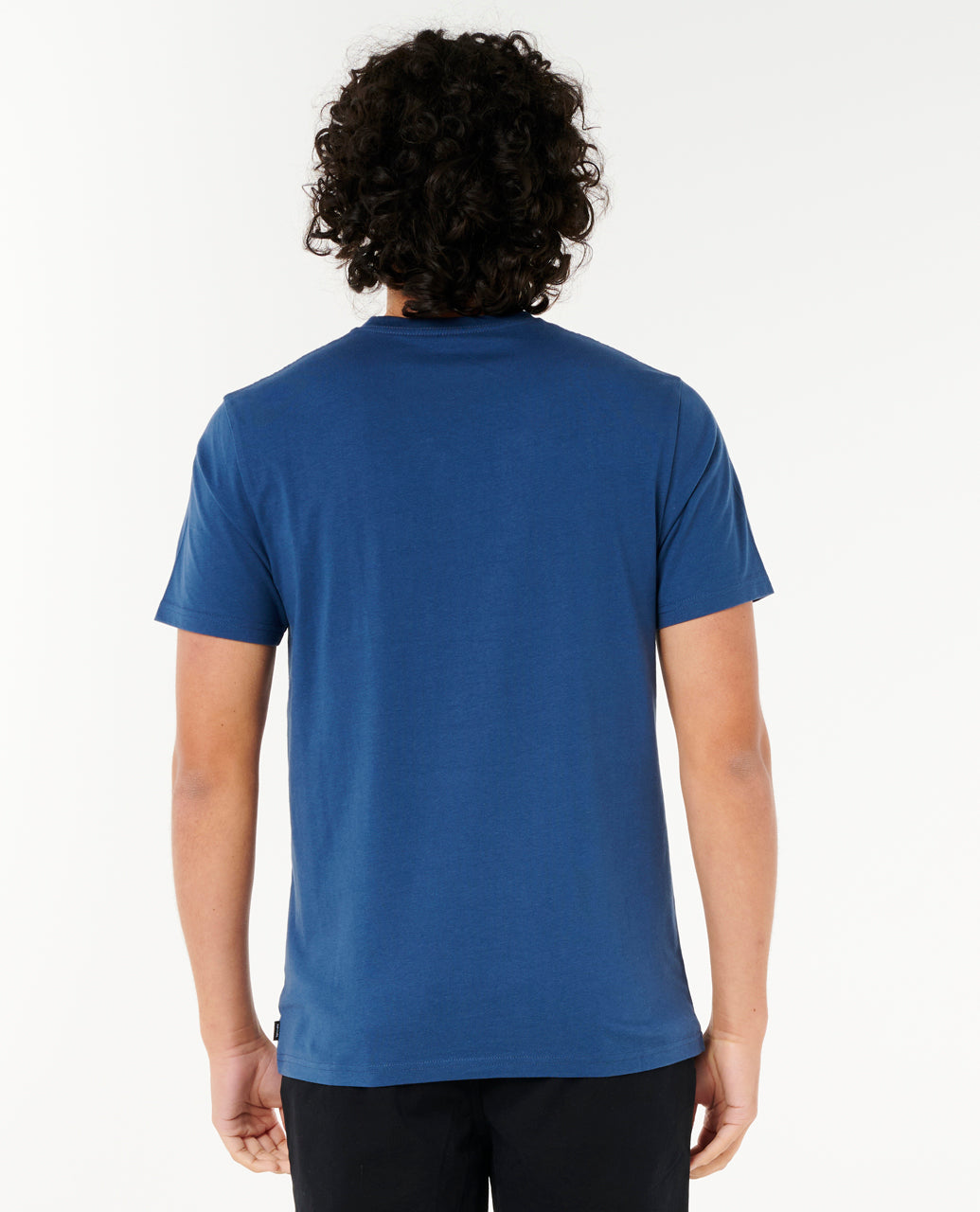 PLAIN POCKET TEE - washed navy