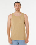 PLAIN TANK 2 - khaki rock