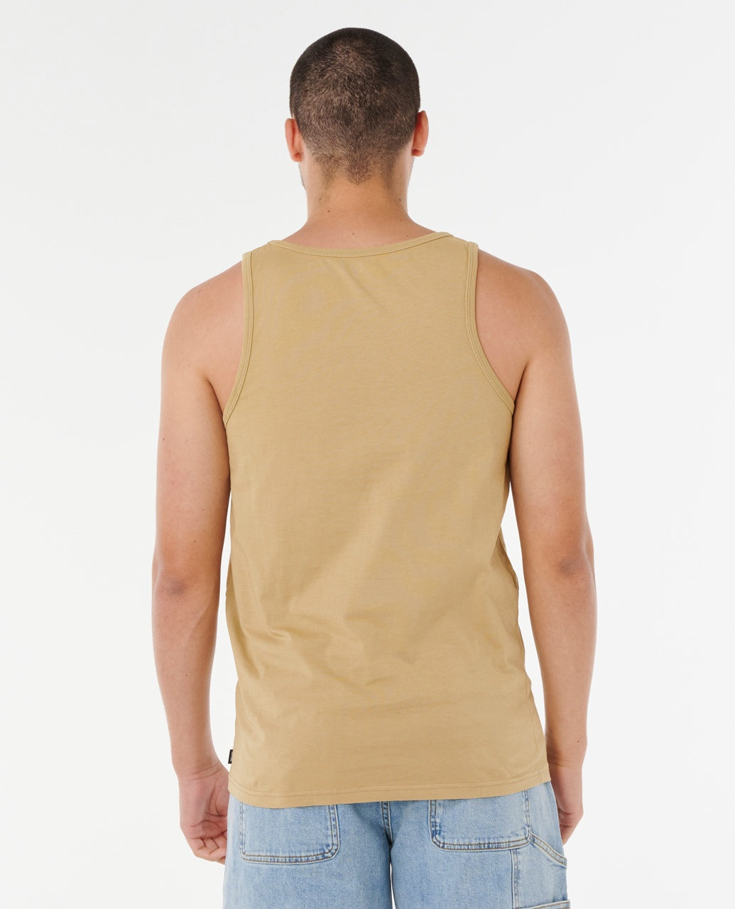 PLAIN TANK 2 - khaki rock