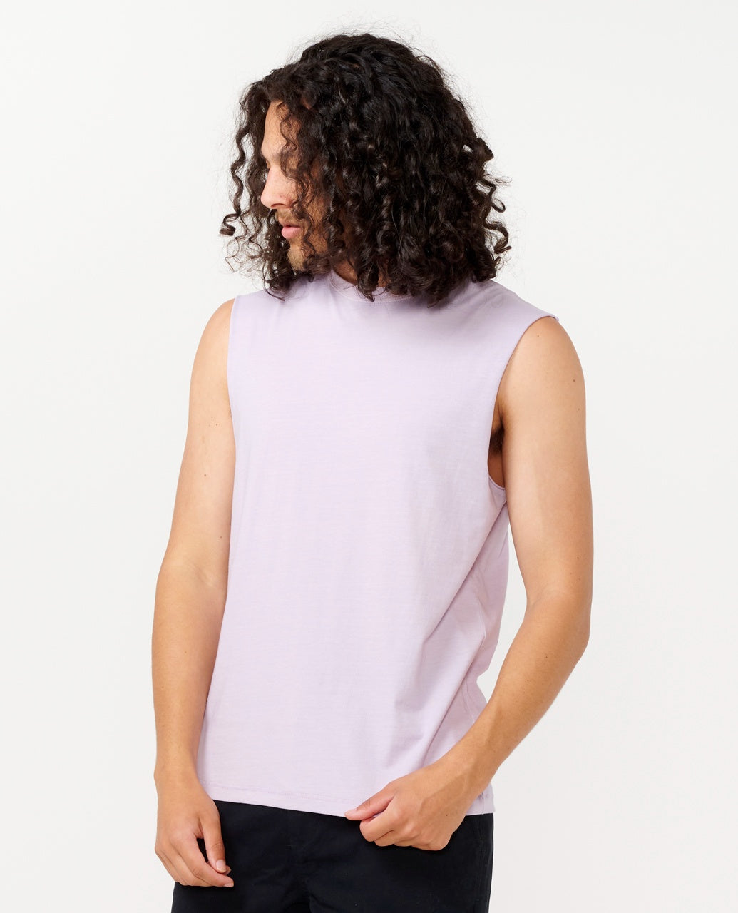 PLAIN II WASH MUSCLE - dusty lilac